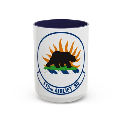 115 Airlift Squadron (U.S. Air Force) Accent Coffee Mug 15oz Navy - Go Mug Yourself