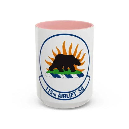 115 Airlift Squadron (U.S. Air Force) Accent Coffee Mug 15oz Pink - Go Mug Yourself