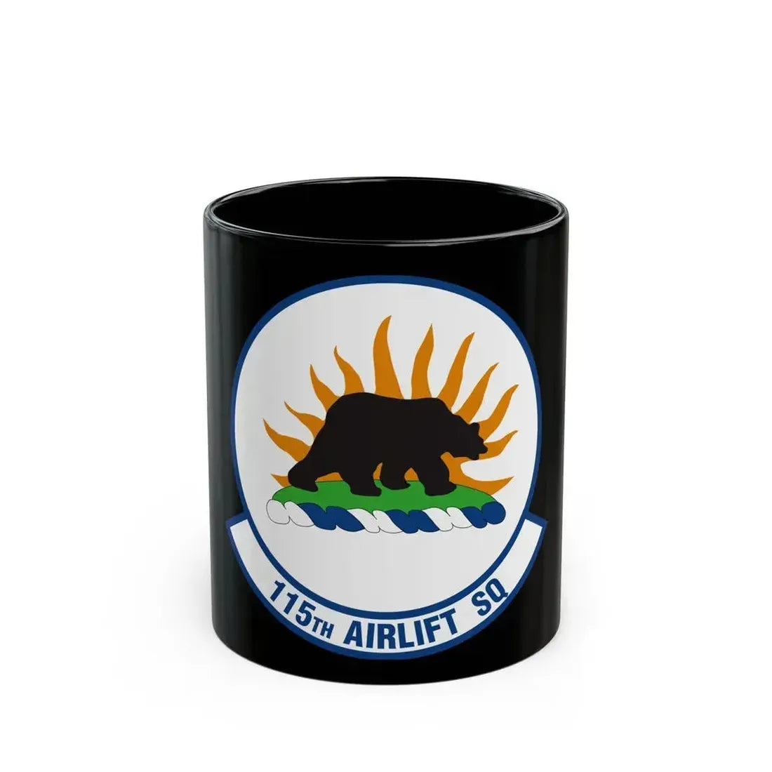 115 Airlift Squadron (U.S. Air Force) Black Coffee Mug 11oz - Go Mug Yourself