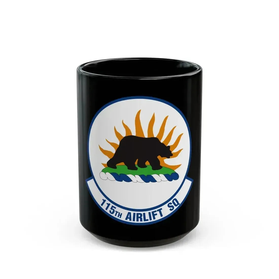 115 Airlift Squadron (U.S. Air Force) Black Coffee Mug 15oz - Go Mug Yourself