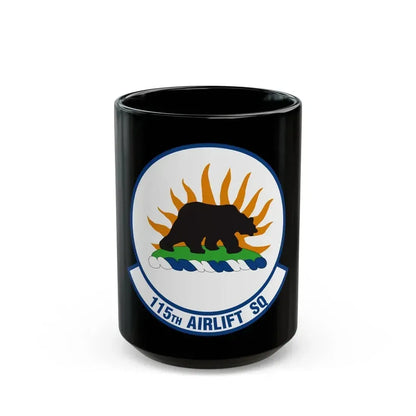 115 Airlift Squadron (U.S. Air Force) Black Coffee Mug 15oz - Go Mug Yourself