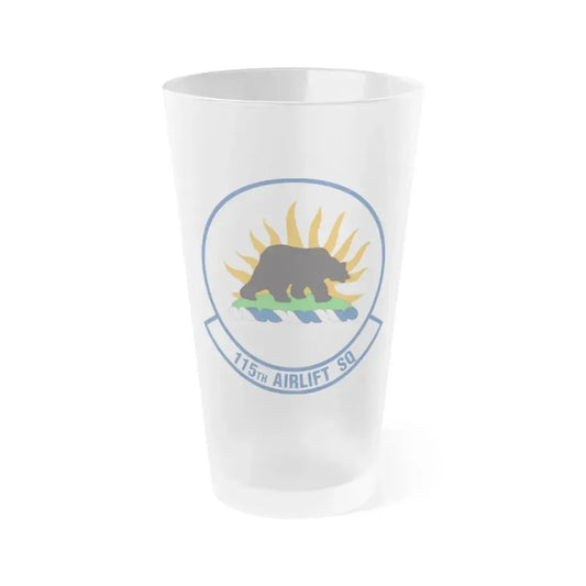 115 Airlift Squadron (U.S. Air Force) Frosted Pint Glass 16oz 16oz Frosted - Go Mug Yourself