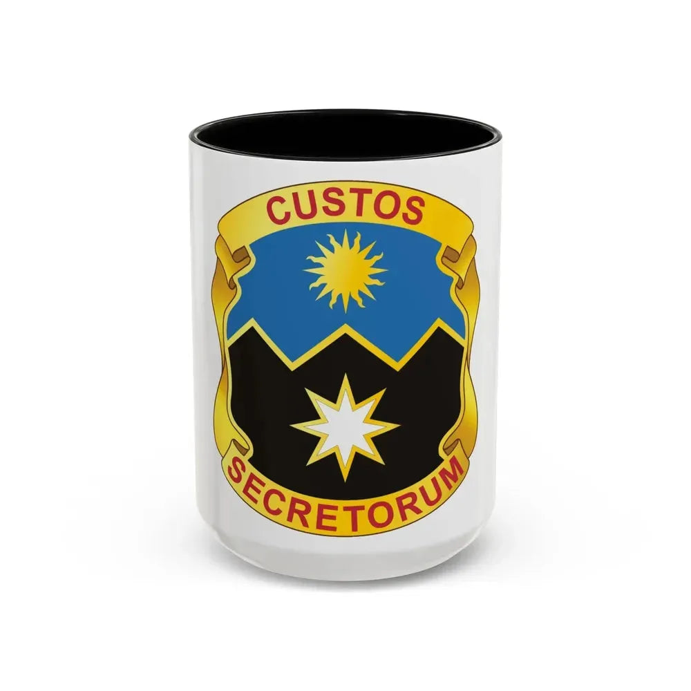 115 Military Intelligence Group (U.S. Army) Accent Coffee Mug 15oz Black - Go Mug Yourself