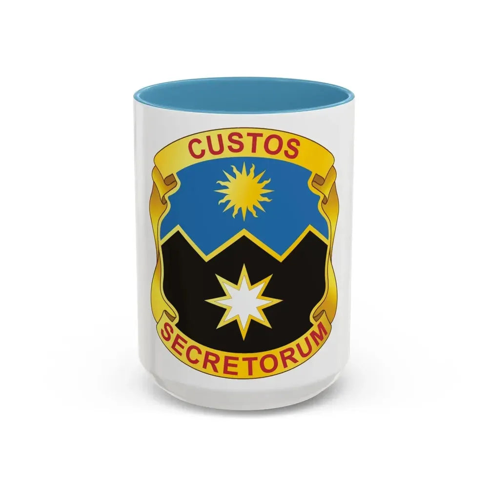 115 Military Intelligence Group (U.S. Army) Accent Coffee Mug 15oz Light Blue - Go Mug Yourself