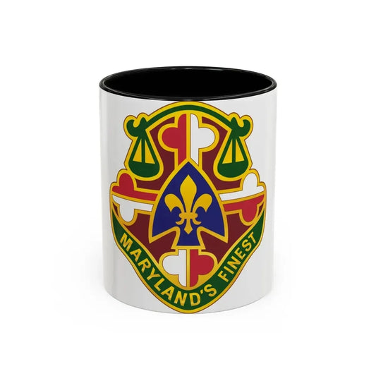 115 Military Police Battalion (U.S. Army) Accent Coffee Mug 11oz Black - Go Mug Yourself
