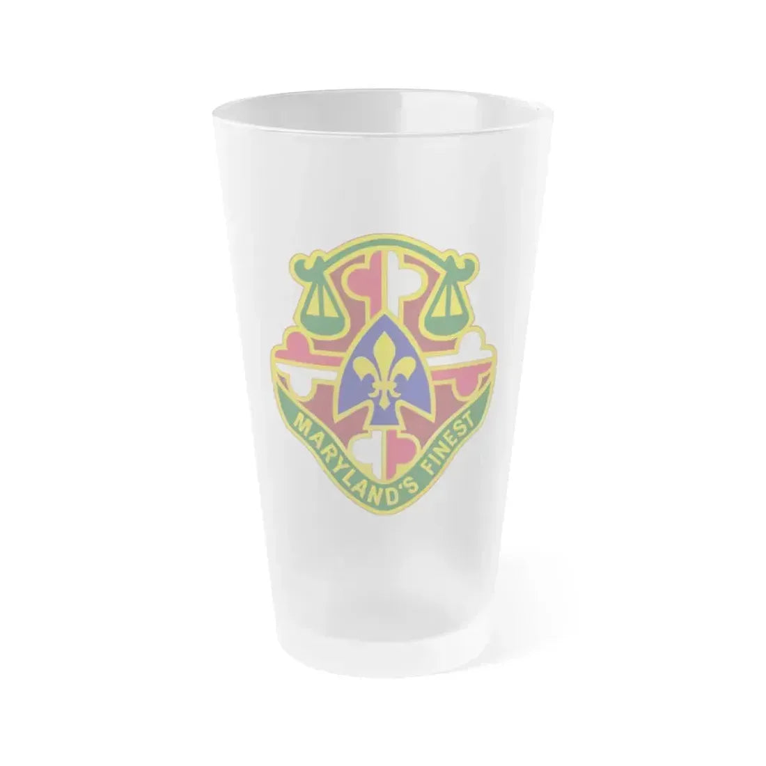 115 Military Police Battalion (U.S. Army) Frosted Pint Glass 16oz Default Title - Go Mug Yourself