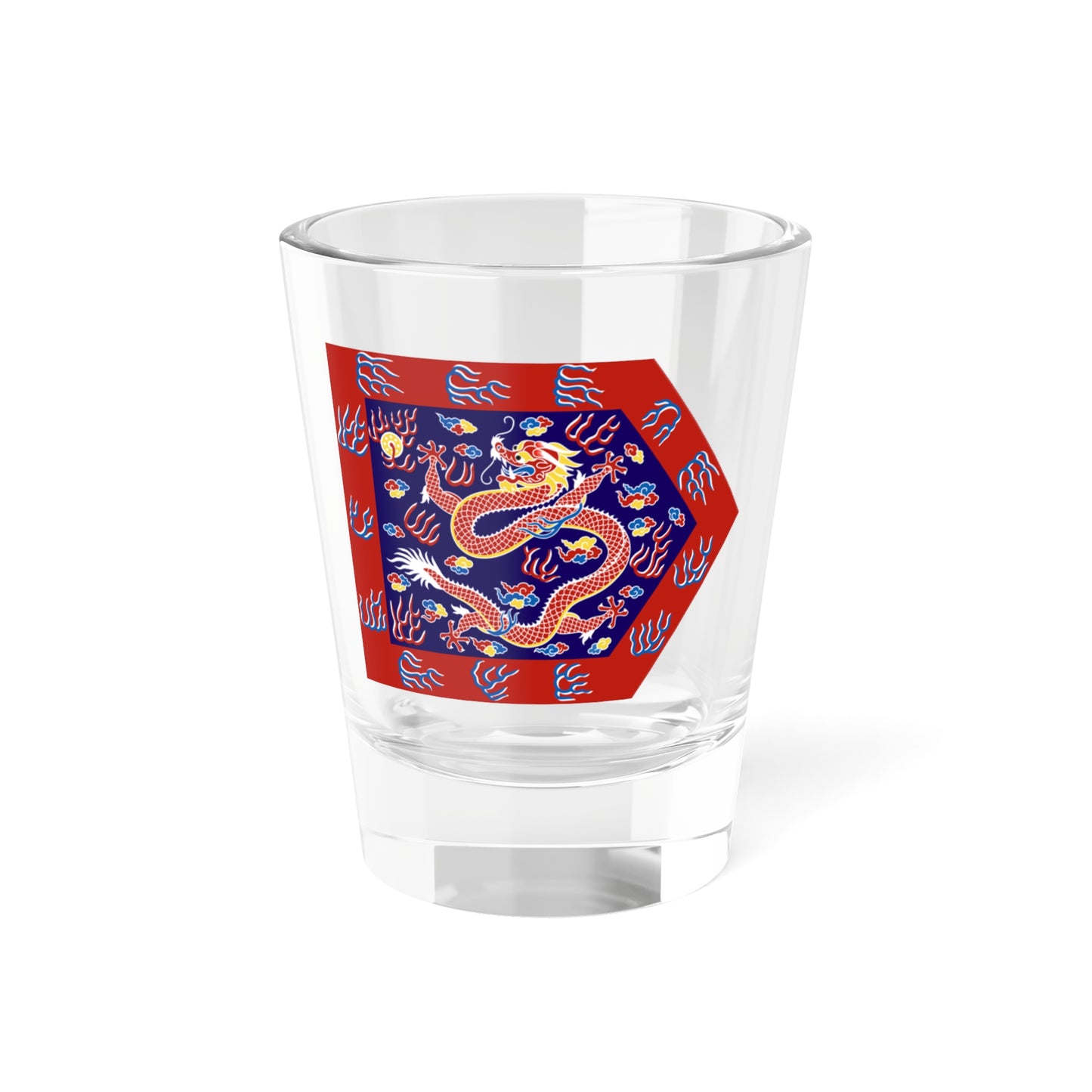 Bordered Blue Banner (China) Shot Glass 1.5oz