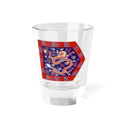 Bordered Blue Banner (China) Shot Glass 1.5oz