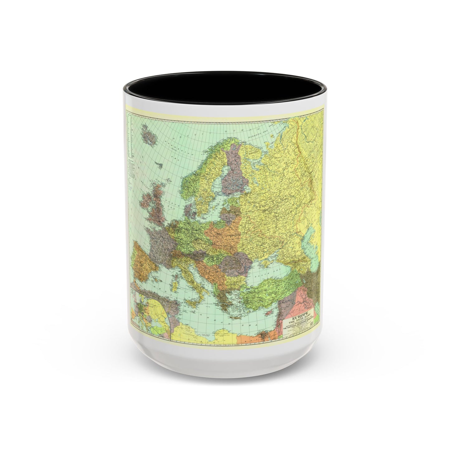 Europe and the Near East (1929) (Map) Accent Coffee Mug