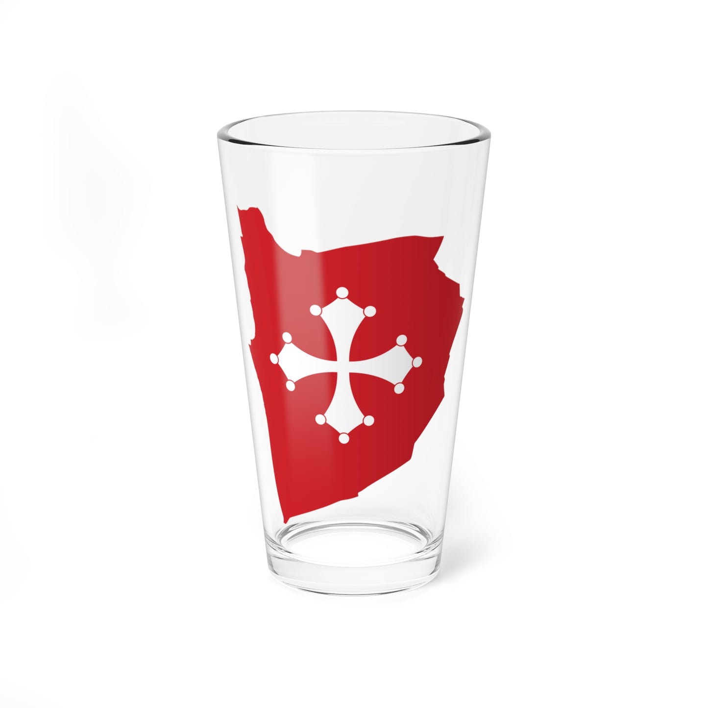 Flag map of Pisa (Italy) Pint Glass 16oz