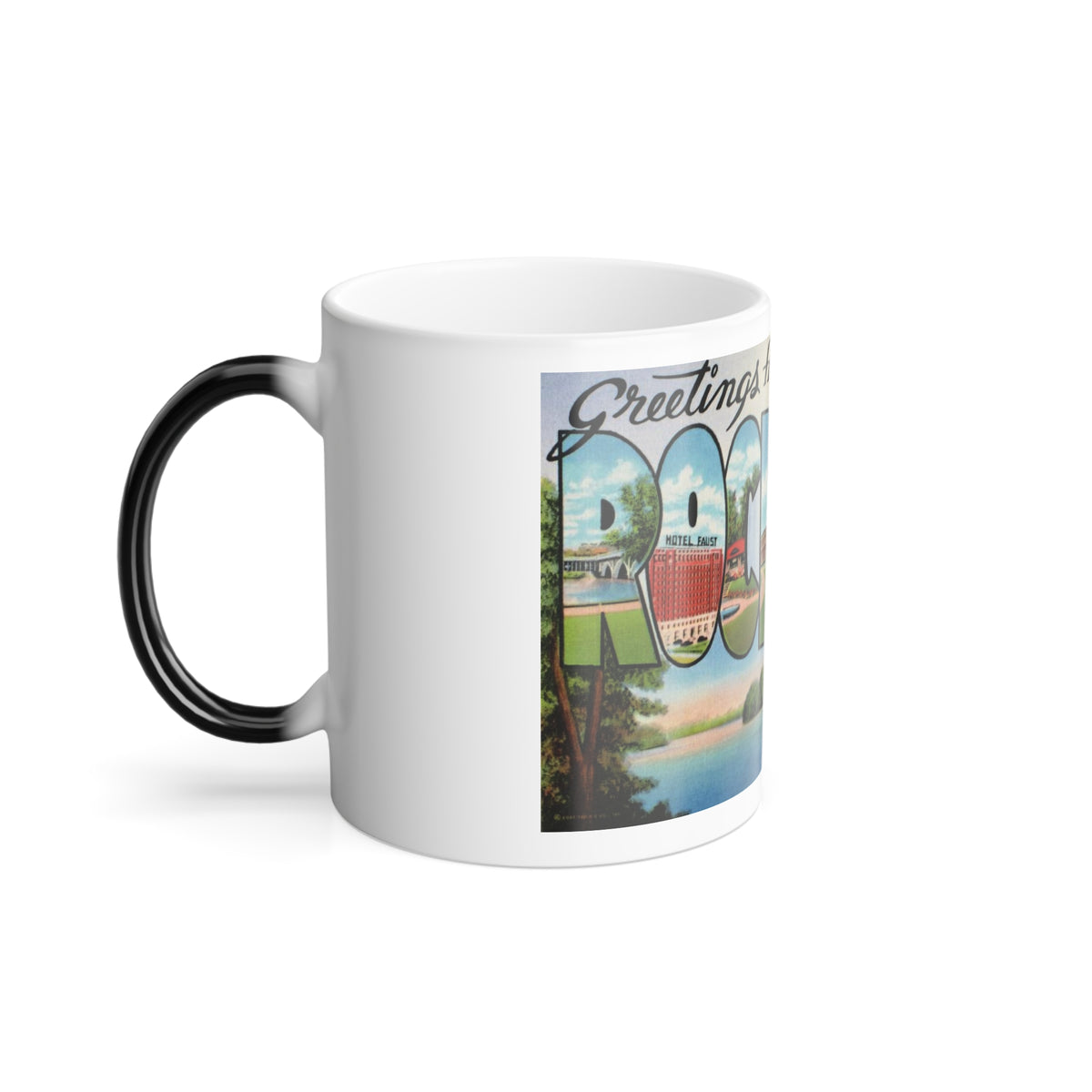 Greetings from Rockford Illinois (Greeting Postcards) Color Changing Mug 11oz
