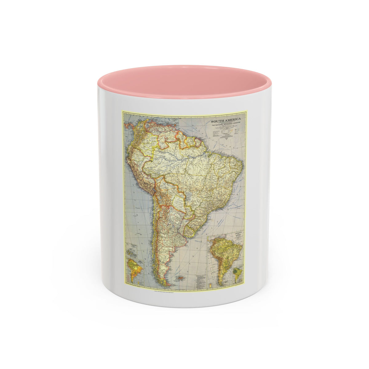 South America (1937) (Map) Accent Coffee Mug