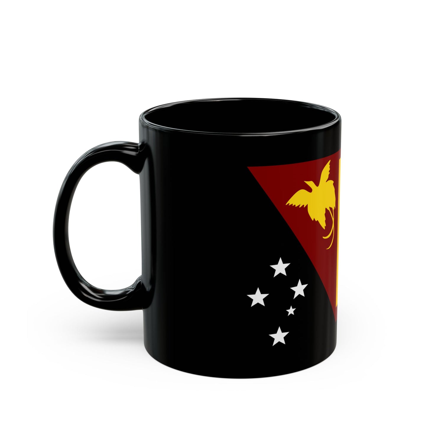 Flag of Western Province Papa New Guinea - Black Coffee Mug-Go Mug Yourself