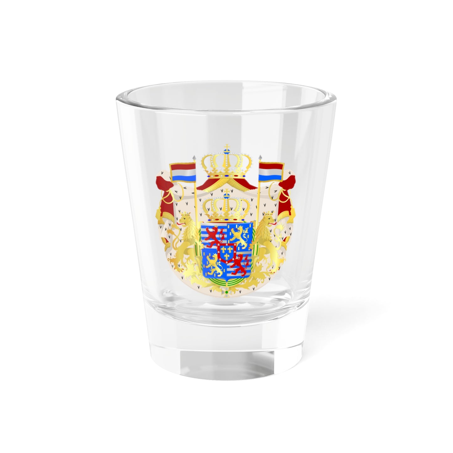 Greater coat of arms of the grand-duke of Luxembourg since 2000 (Luxembourg) (Coat of Arms) Shot Glass 1.5oz