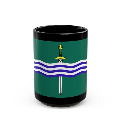 Flag of Peterborough Ontario Canada - Black Coffee Mug-15oz-Go Mug Yourself