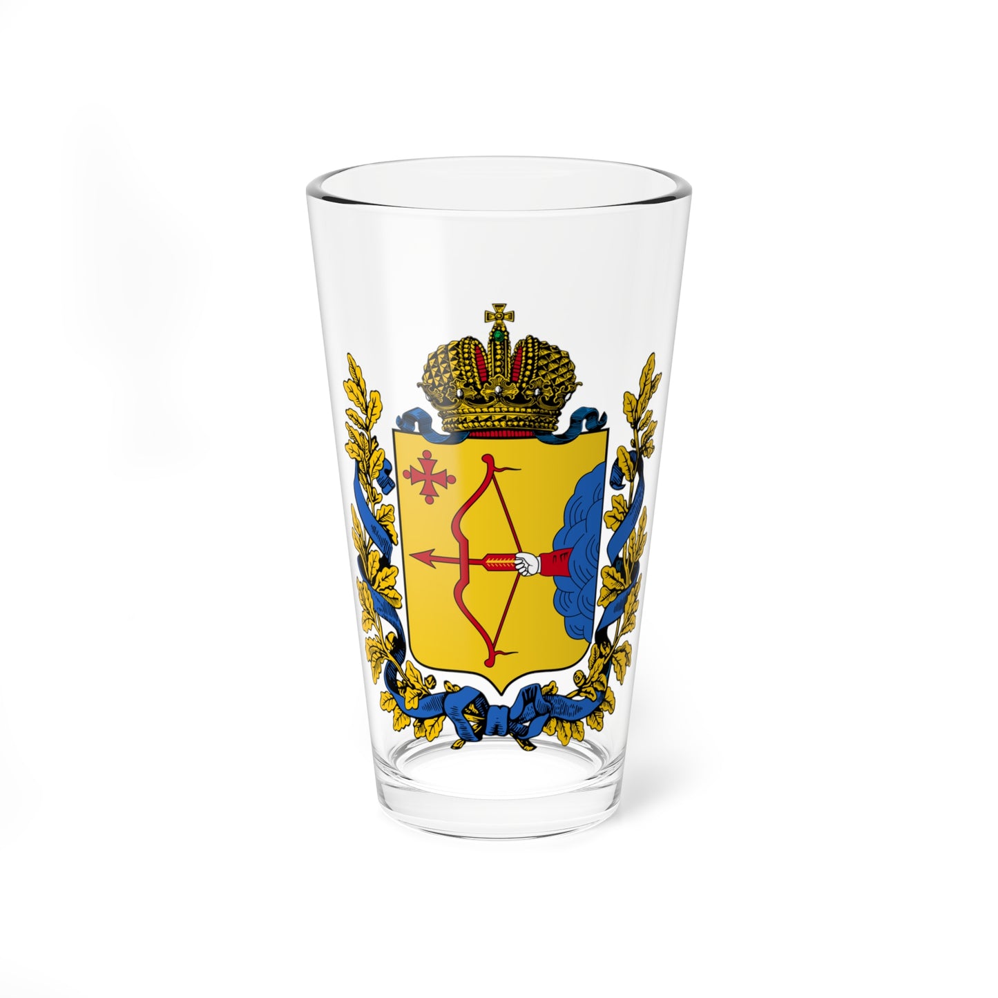 Coat of arms of Vyatka Governorate 1856 (Russia) (Coat of Arms) Pint Glass 16oz