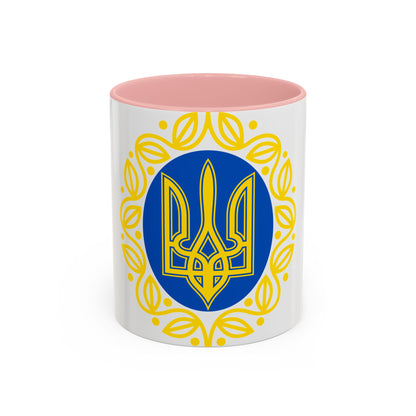 Coat of arms of Ukrainian People's Republic - Accent Coffee Mug