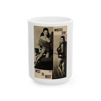 Evelyn West #25 - (Vintage Female Icon) White Coffee Mug-15oz-Go Mug Yourself