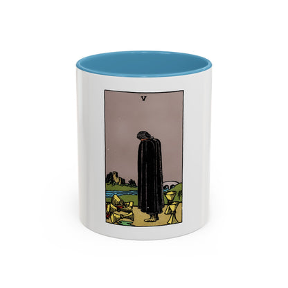 The 5 of Cups (Tarot Card) Accent Coffee Mug