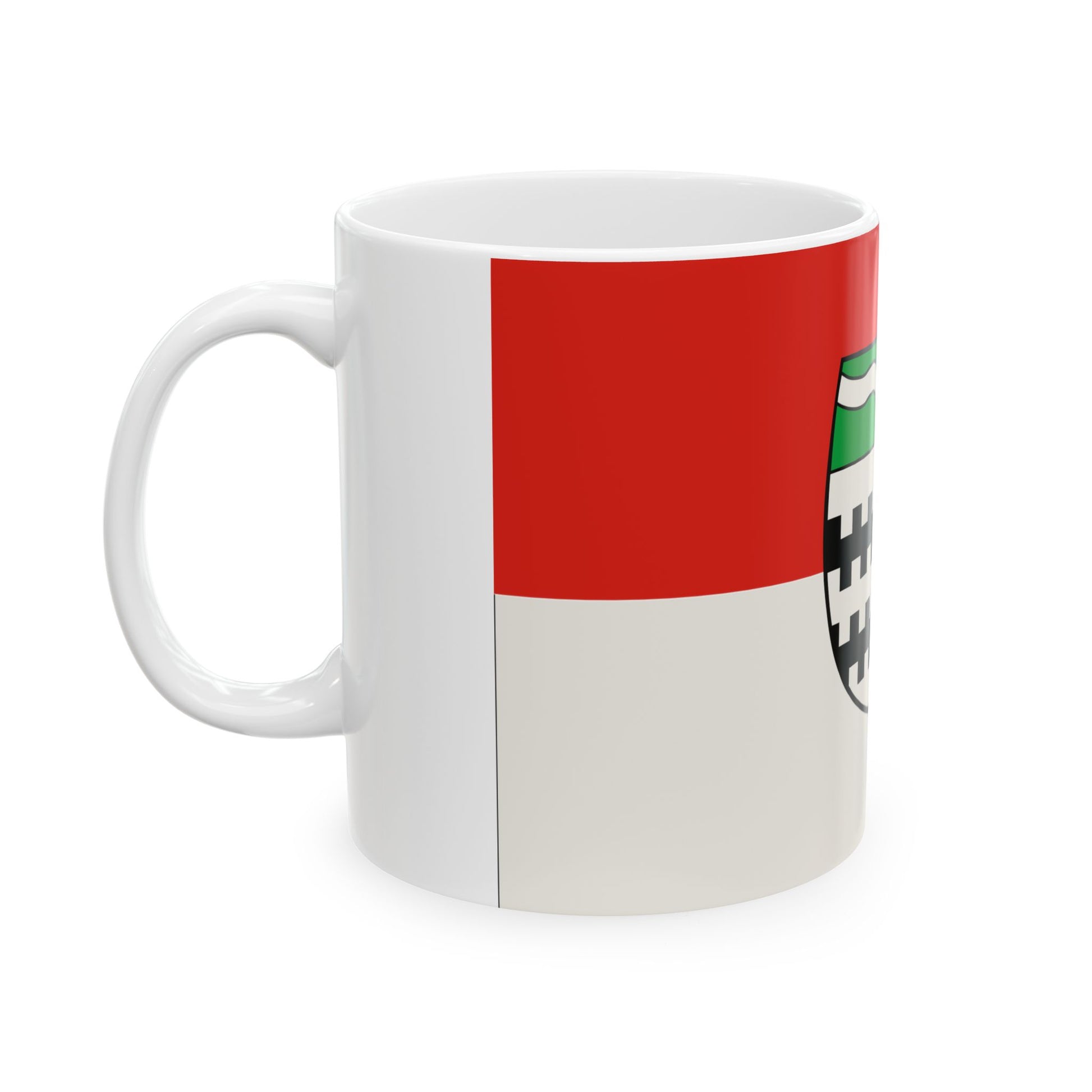 Flag of Rheinisch Bergischer Germany - White Coffee Mug-Go Mug Yourself