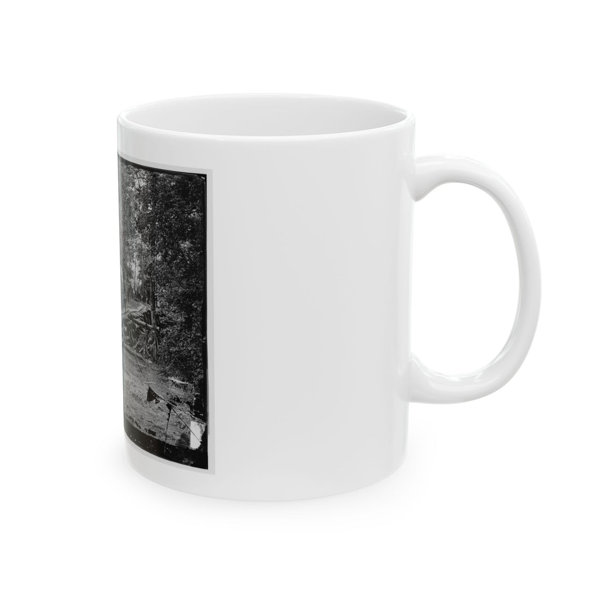 Chickahominy River, Va. Grapevine Bridge Built May 27-28, 1862, By The 5th New Hampshire Infantry Under Col. Edward E. Cross (U.S. Civil War) White Coffee Mug