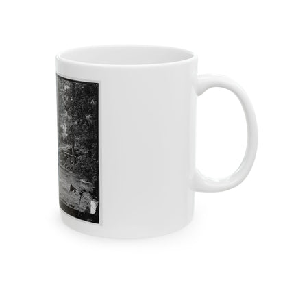 Chickahominy River, Va. Grapevine Bridge Built May 27-28, 1862, By The 5th New Hampshire Infantry Under Col. Edward E. Cross (U.S. Civil War) White Coffee Mug