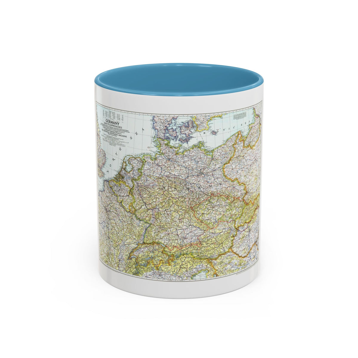Germany and its Approaches (1944) (Map) Accent Coffee Mug