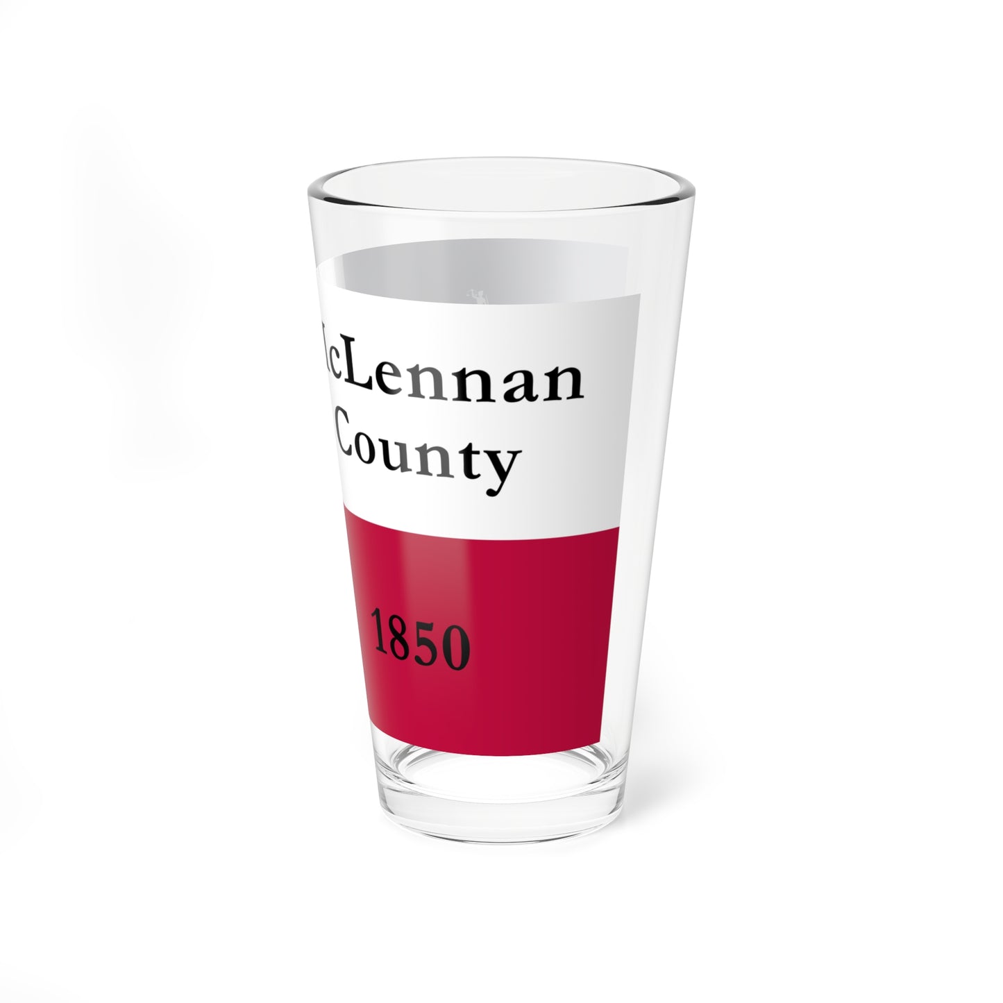 Flag of McLennan County Texas (United States) Pint Glass 16oz