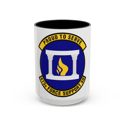 673d Force Support Squadron (U.S. Air Force) Accent Coffee Mug