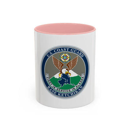 USCG Base Ketchikan (U.S. Coast Guard) Accent Coffee Mug