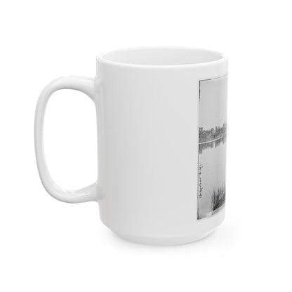 Richmond, Va. Ruined Buildings On Banks Of The Canal Basin (U.S. Civil War) White Coffee Mug