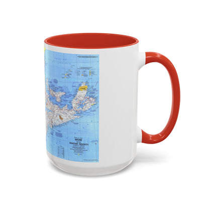 Canada - Maine, with the Maritime Provinces 1 (1975) (Map) Accent Coffee Mug