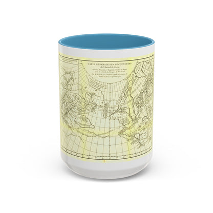 Asia - Carte Generale des Decouvertes (1892) (Map) Accent Coffee Mug