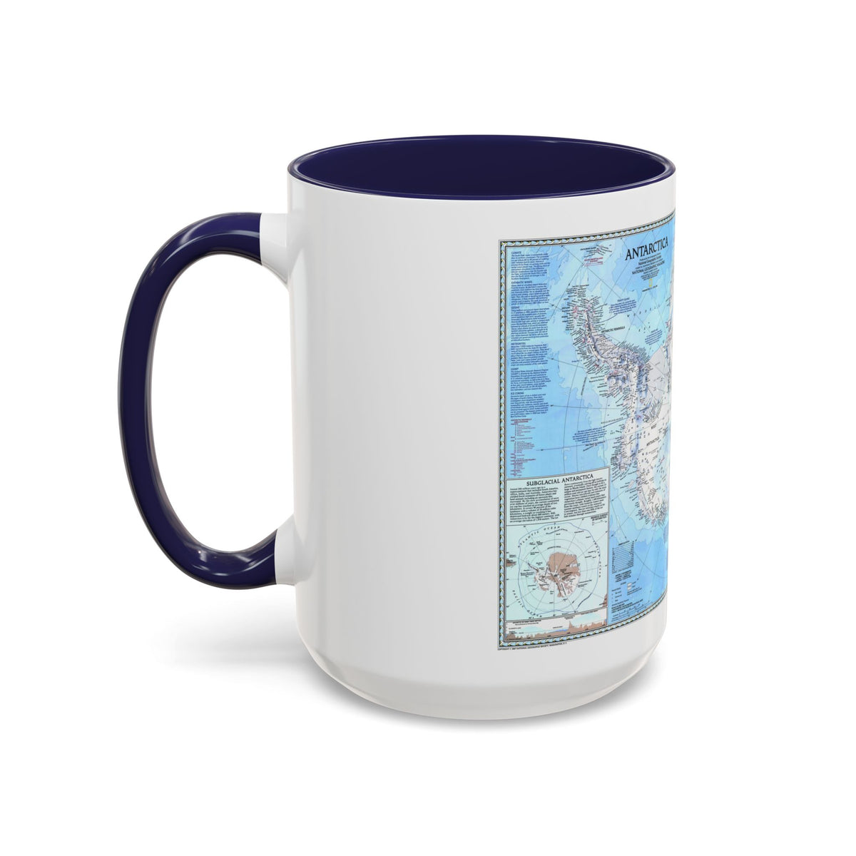 Antarctica (1987) (Map) Accent Coffee Mug