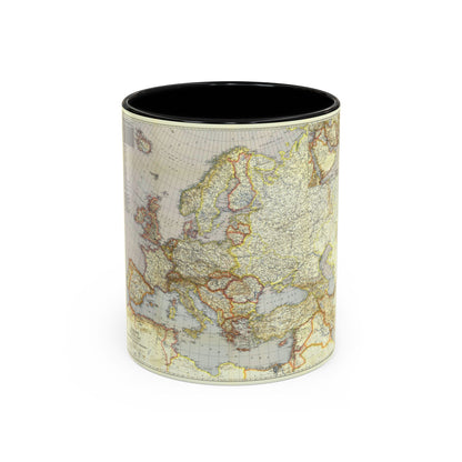 Europe and the Near East (1940) (Map) Accent Coffee Mug