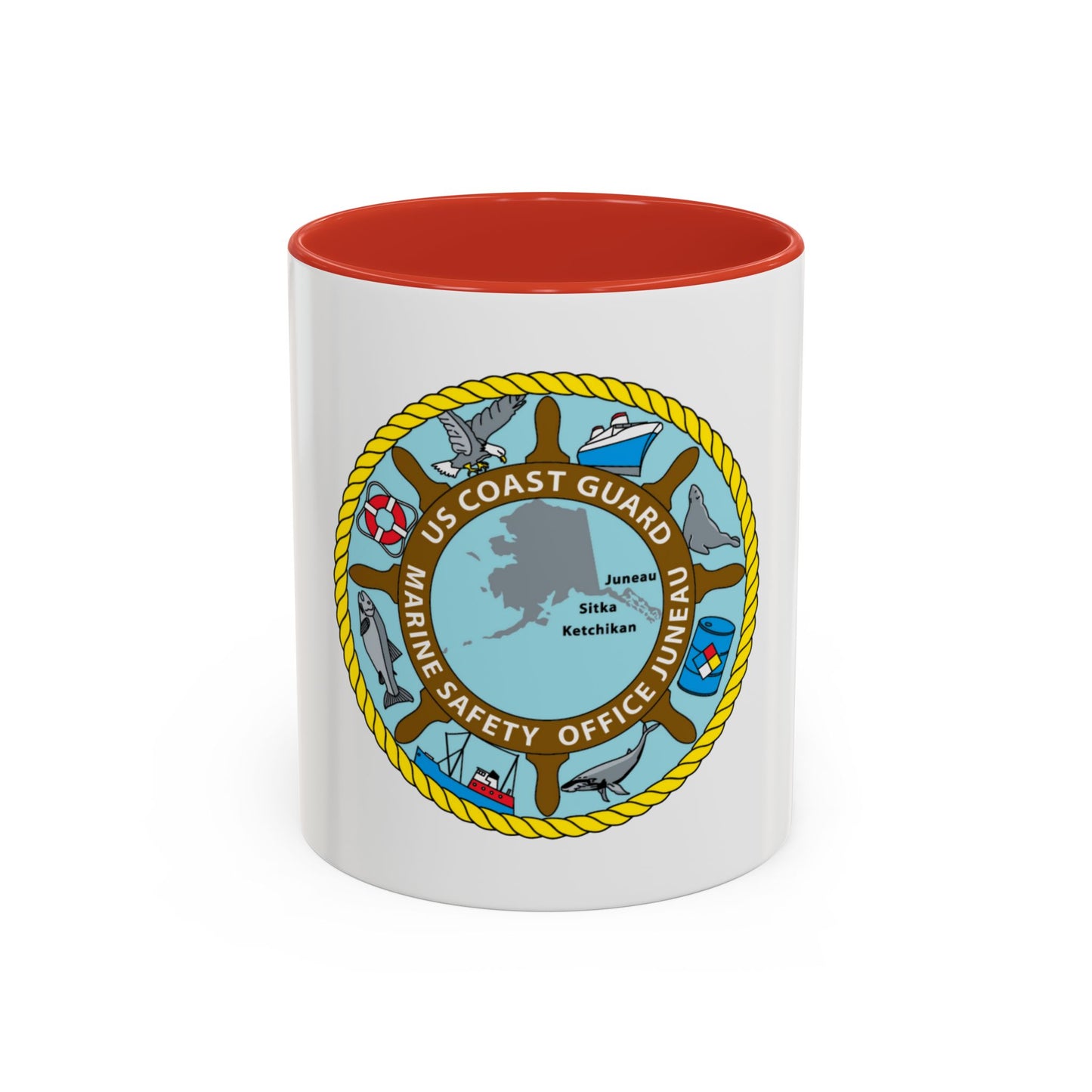 USCG Marine Safety Office Juneau (U.S. Coast Guard) Accent Coffee Mug