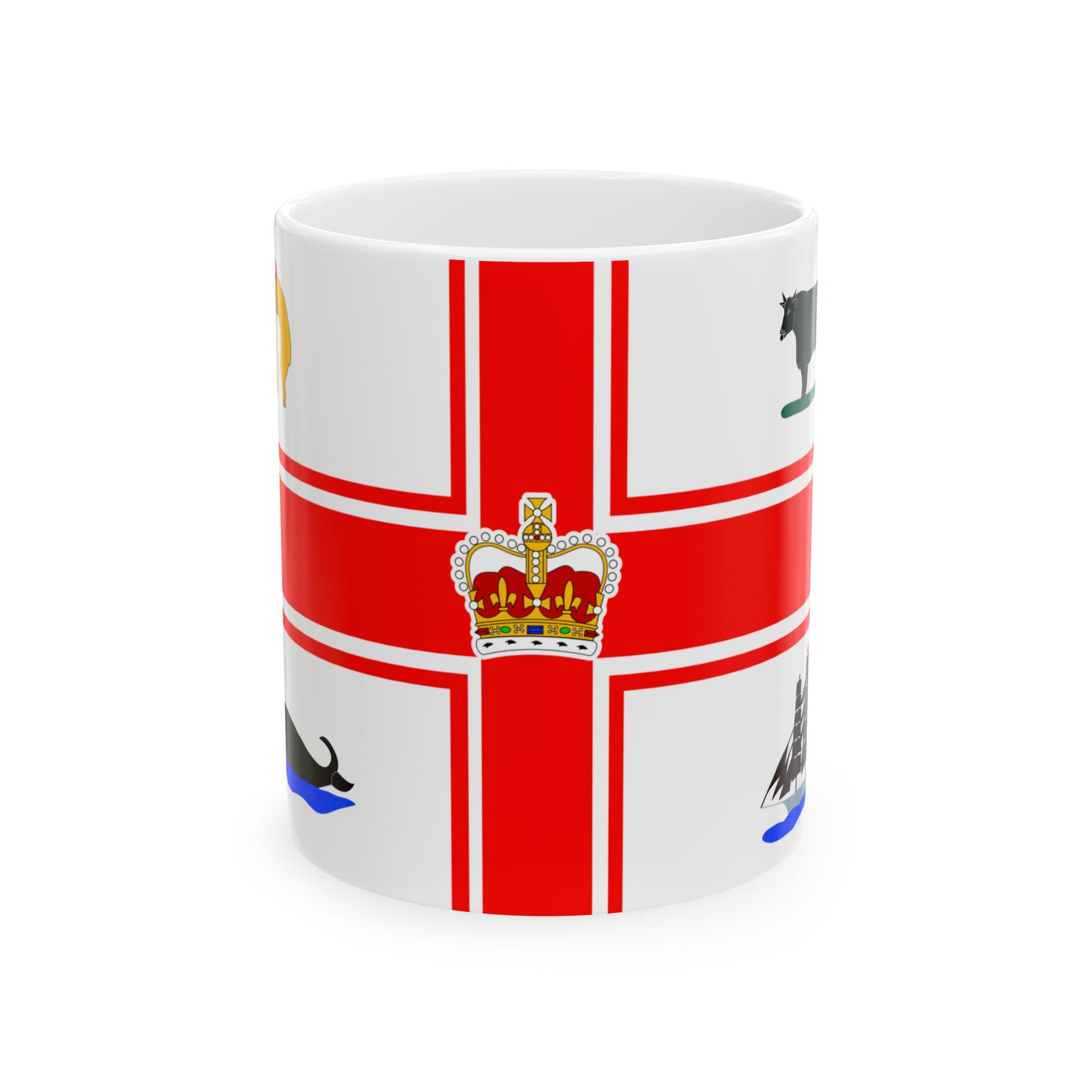 Flag of the City of Melbourne Australia - White Coffee Mug-11oz-Go Mug Yourself