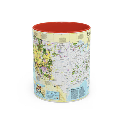 USA - Federal Lands in the Fifty States (1996) (Map) Accent Coffee Mug