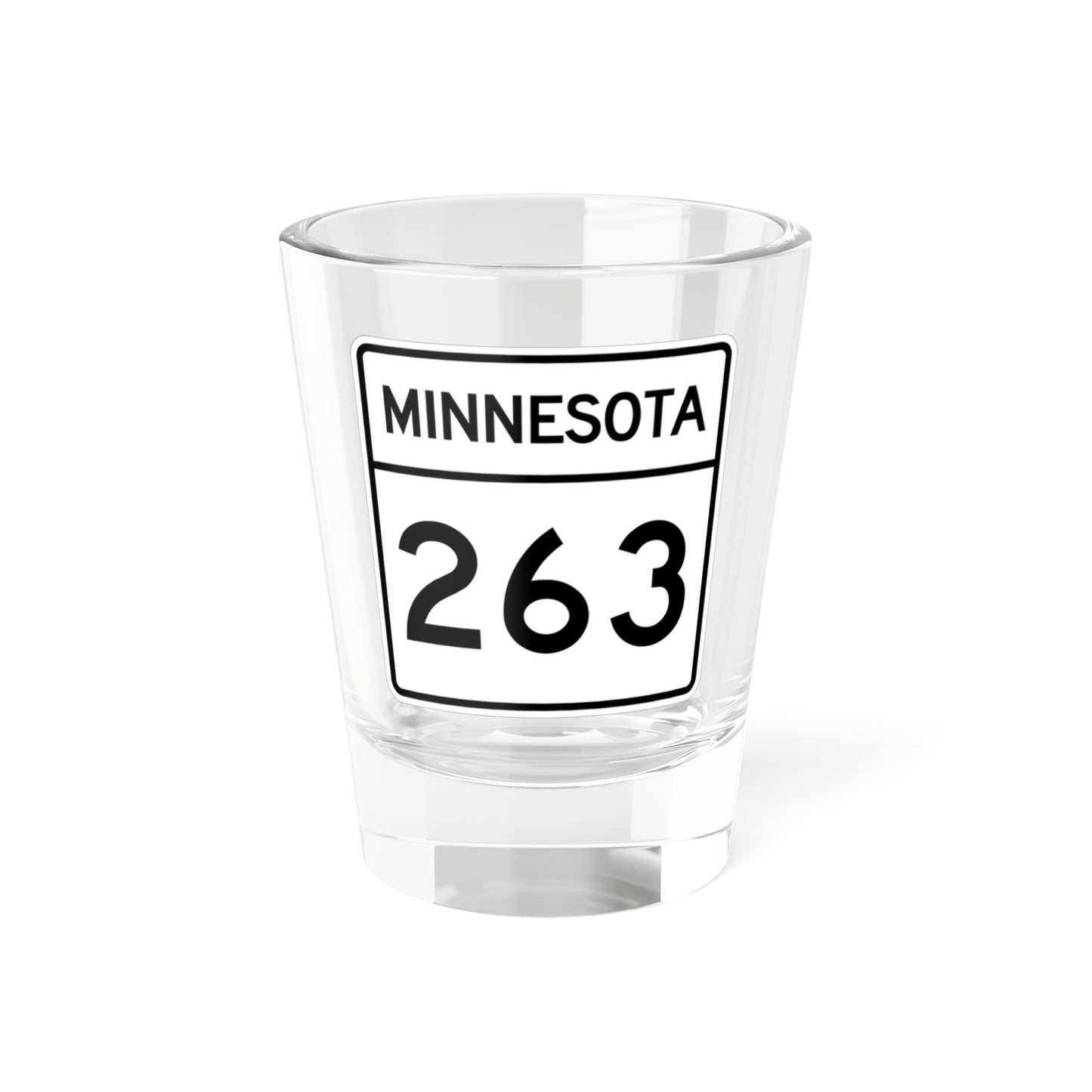 MN-263 1948 (Minnesota) (Road Sign) Shot Glass 1.5oz