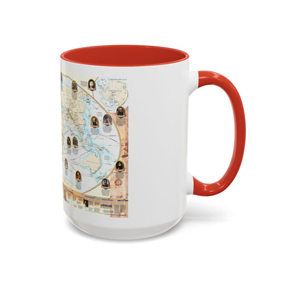 World Map - Explorers (1998) (Map) Accent Coffee Mug