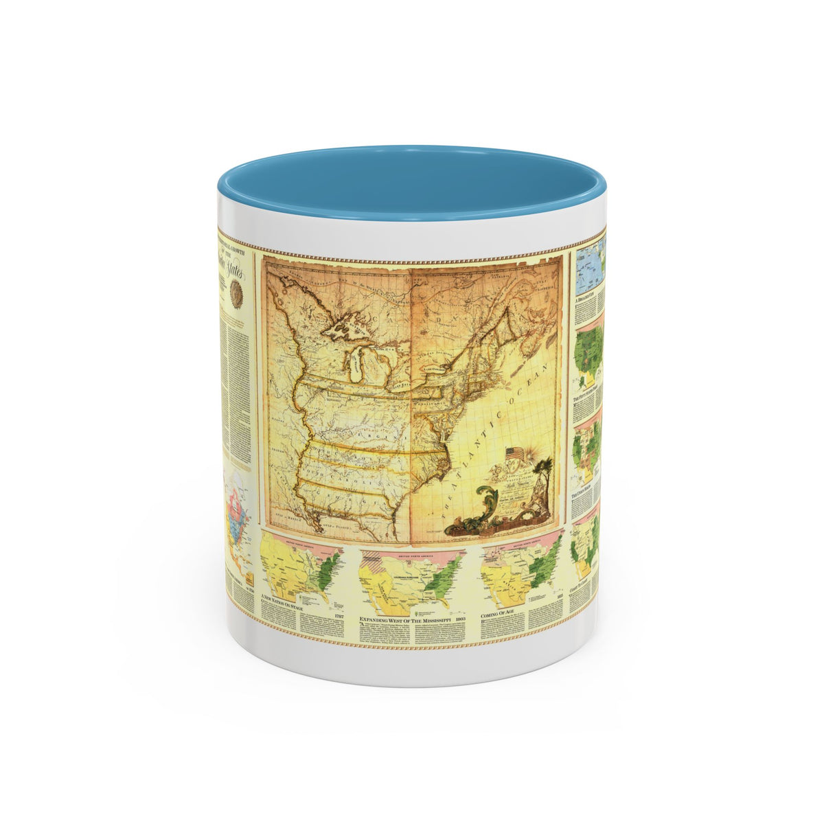 USA - Territorial Growth (1987) (Map) Accent Coffee Mug