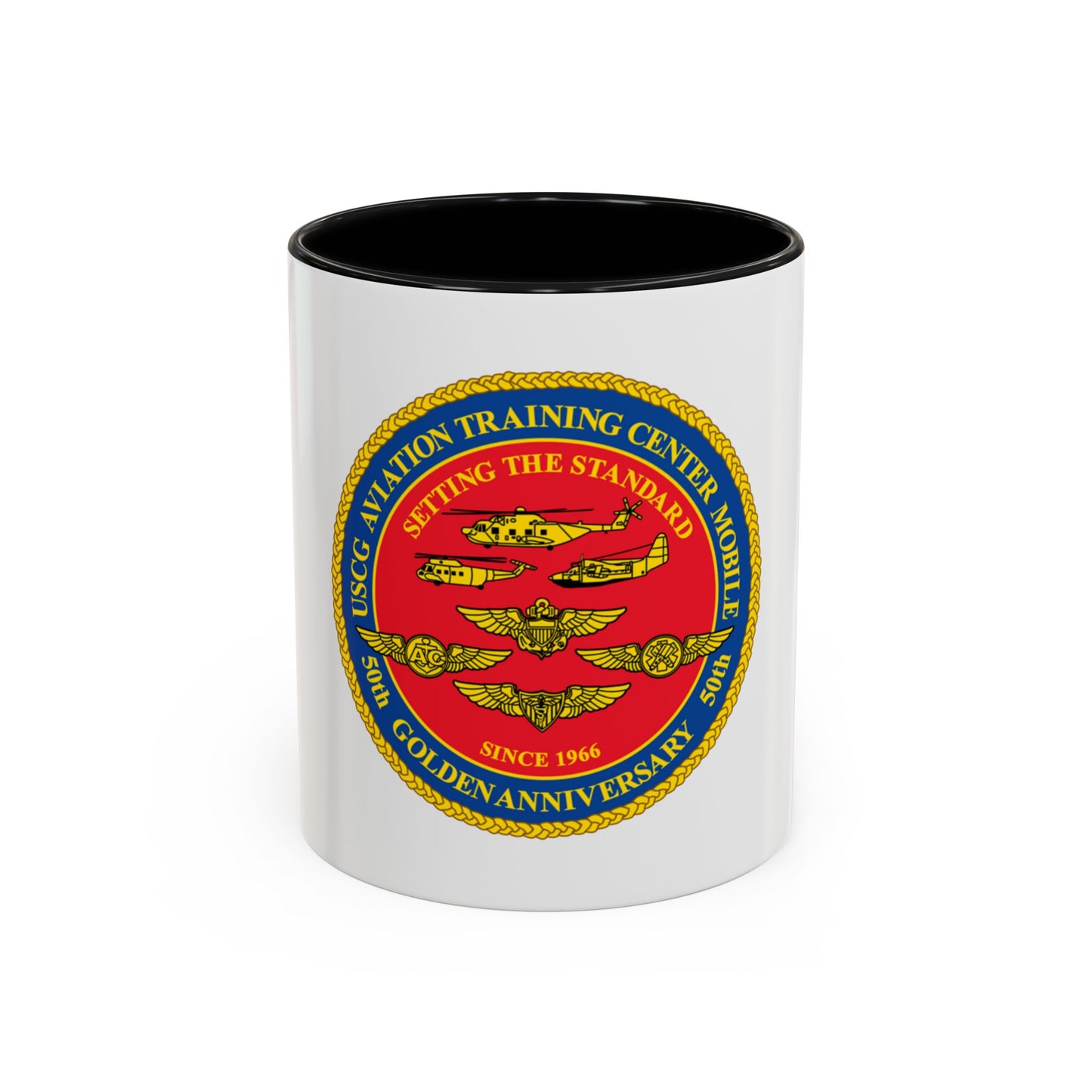 USCG Aviation Training Center Mobile (U.S. Coast Guard) Accent Coffee Mug