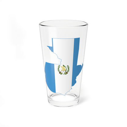 Flag map of Guatemala (Guatemala) Pint Glass 16oz