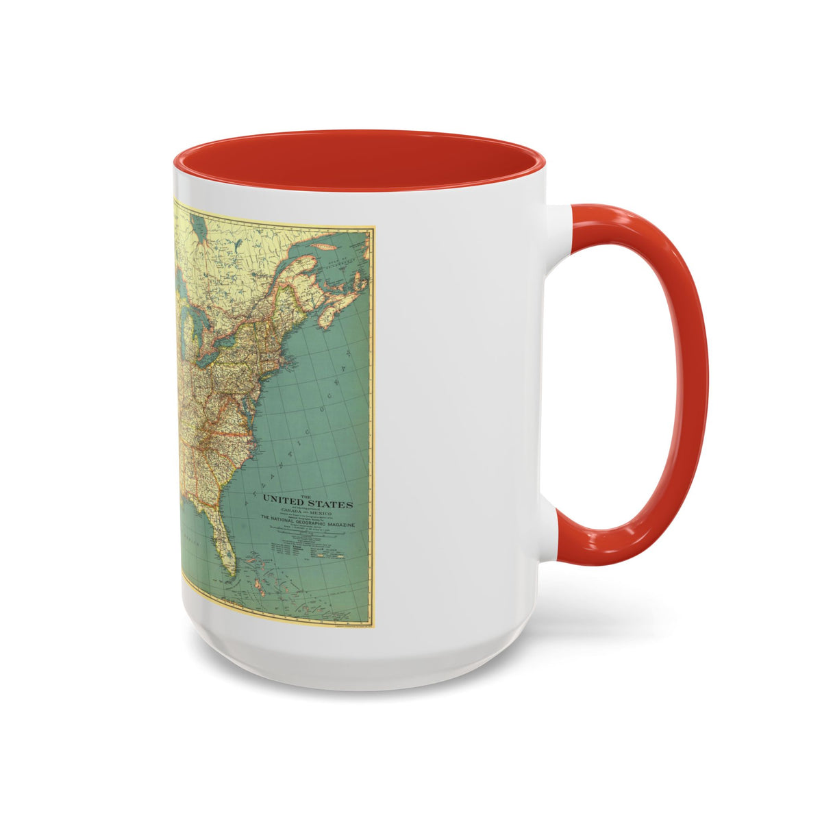 USA - The United States (1933) (Map) Accent Coffee Mug