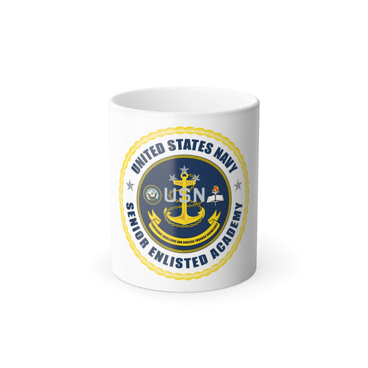 USN Senior Enlisted Academy NEW (U.S. Navy) Color Changing Mug 11oz