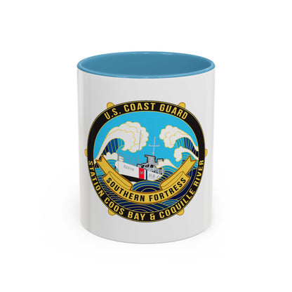 USCG Station Coos Bay (U.S. Coast Guard) Accent Coffee Mug