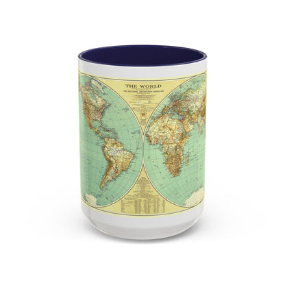 World Map (1935) (Map) Accent Coffee Mug