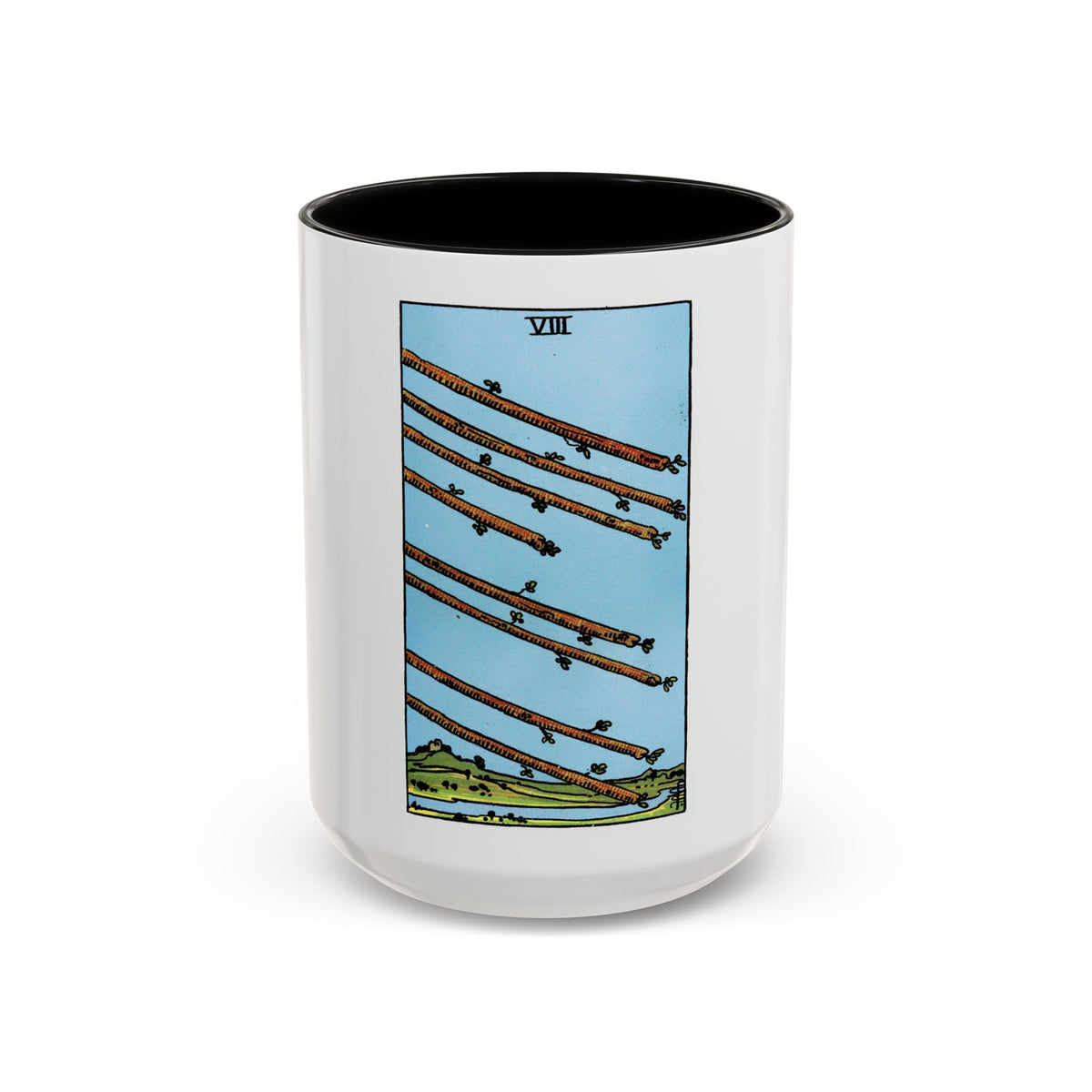 The 8 of Wands (Tarot Card) Accent Coffee Mug