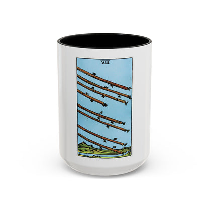 The 8 of Wands (Tarot Card) Accent Coffee Mug