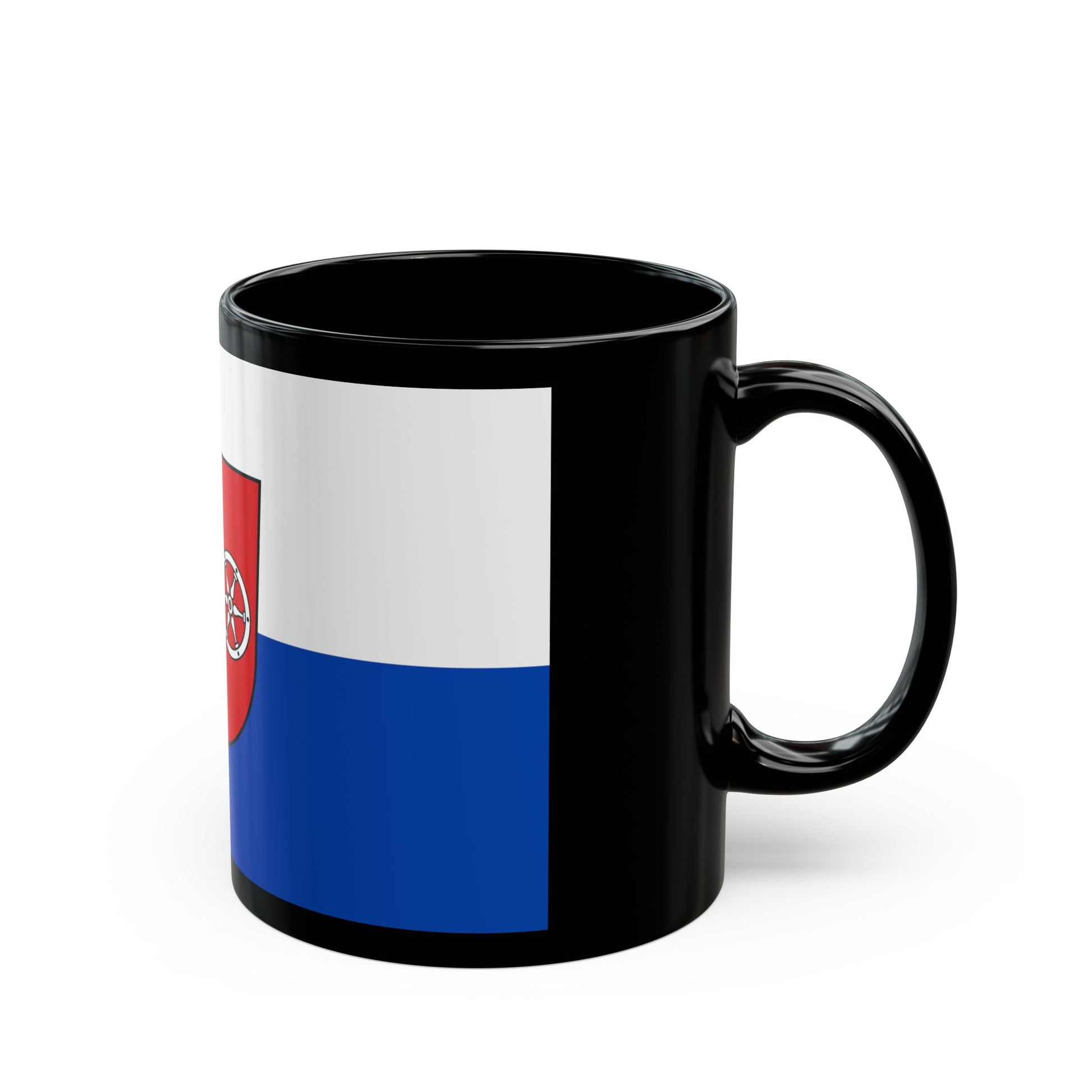 Flag of Neckar Odenwald Kreis Germany - Black Coffee Mug-Go Mug Yourself